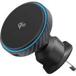 Proove - Car Holder with Wireless Charging Graphite Circle - for Air Vent, Qi2, 15W, LED Indicator - Black - (WHGC15010001)