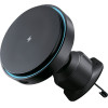 Proove - Car Holder with Wireless Charging Light Circle - MagSafe, for Air Vent, 360�, 15W, Blue LED - Black - (WHLC15010001)