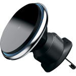 Proove - Car Holder with Wireless Charging Magic Circle - for Air Vent, Magnetic, Zinc Alloy, 15W - Silver - (WHMC15020006)