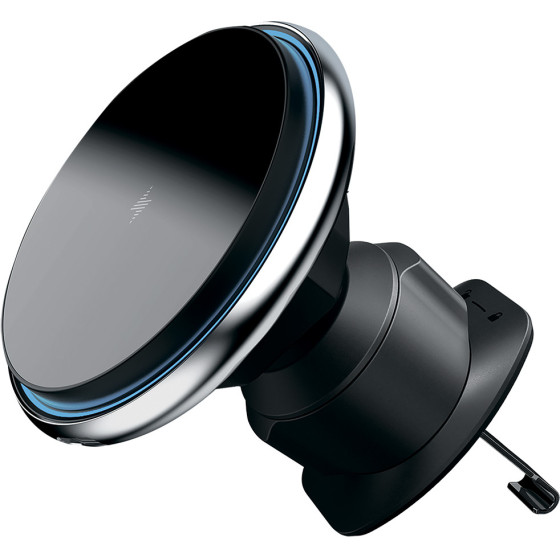 Proove - Car Holder with Wireless Charging Magic Circle - for Air Vent, Magnetic, Zinc Alloy, 15W - Silver - (WHMC15020006)