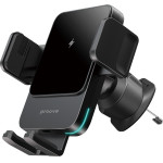Proove - Car Holder with Wireless Charging Sonic - for Air Vent, Secure Attachment, 15W, LED, Universal - Gray - (WHSN15002001)