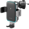 Proove - Car Holder with Wireless Charging Triple Clamp Pro - 2in1 Mount, Automatic, LED, Qi2 15W - Metal Grey - (WHTP15010004)