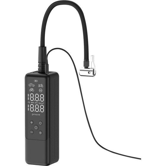 Proove - Car Pump Assistant Mini - Portable Compressor, Digital Display, for Cigarette Lighter, 85W - Black - (PPAM85010901)