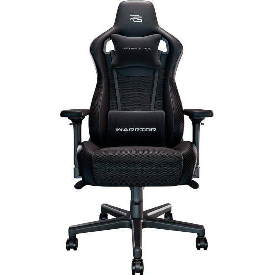 Proove - Gaming Chair Warrior - 4D Armrests, 135� Backrest, Frog Mechanism, Semi PU, Active Cooling - Black - (GCWR0001011)