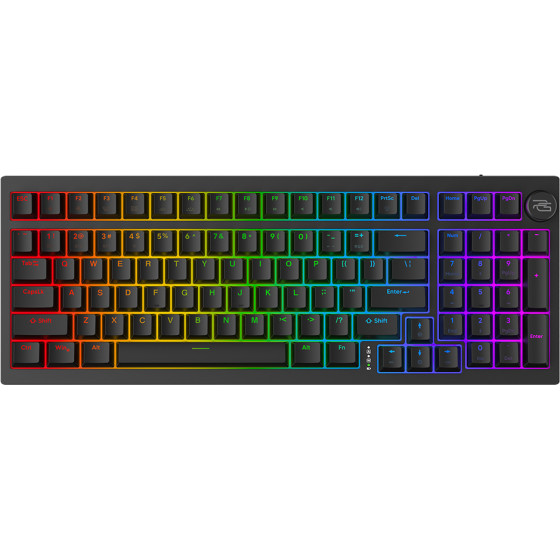 Proove - Wireless Gaming Keyboard Slicker - 2.4GHz, Bluetooth 5.2, Type-C, 98 Keys, 4000mAh, 1.8m - Black - (WKSLEN00022401)