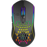 Proove - Wireless Mouse Buzz - for Gaming, 2.4GHz, USB-C, Ergonomic, LED, 6 Buttons, 800-4800DPI, 1.5m - Black - (WMBU00022401)