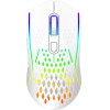 Proove - Wireless Mouse Buzz - for Gaming, 2.4GHz, USB-C, Ergonomic, LED, 6 Buttons, 800-4800DPI, 1.5m - White - (WMBU00022402)