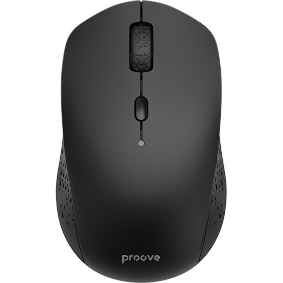 Proove - Wireless Mouse Sweeper - Standard, 2.4GHz, Bluetooth, 6 Buttons, 800-1600DPI, 1x AA Battery - Black - (WMSW00011001)