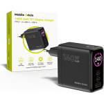 Mobile Origin 140W GaN Display Charger PW21 - 2x USB-C + USB-A - (MO-140WDCH-PW21)