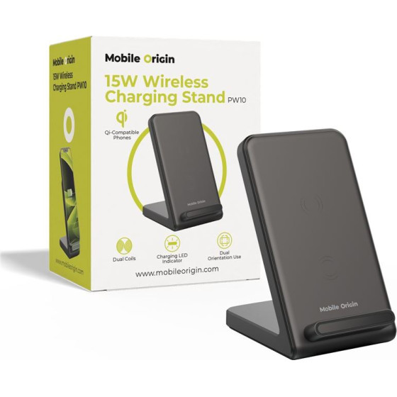 Mobile Origin 15W Wireless Charging Stand PW10 - (MO-WCHS-PW10)