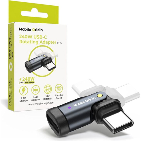 Mobile Origin 240W USB-C Rotation Adapter CB5 - (MO-240WRA-CB5)