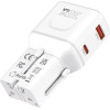 Mobile Origin 35W Travel Adapter, EU/US/UK/AU PW25, white - (MO-PW25-WHT)