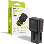 Mobile Origin 45W Travel Adapter, EU/US/UK/AU PW26, black - (MO-PW26-BLK)