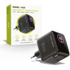 Mobile Origin 65W GaN Display Charger PW3 - USB-C Self-Retracting Cable + USB-C + USB-A - (MO-65WDCH-PW3)