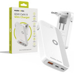 Mobile Origin 65W GaN III Slim Charger dual USB-C, Single USB-A white - (GAN-65W-SLM-WHT)