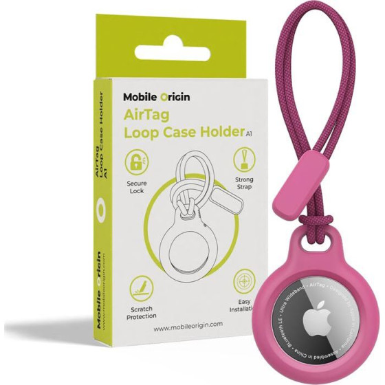 Mobile Origin Airtag Loop Case Holder A1, pink - (MO-ALCH-PNK-A1)