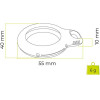 Mobile Origin Airtag Loop Case Holder A1, white - (MO-ALCH-WHT-A1)