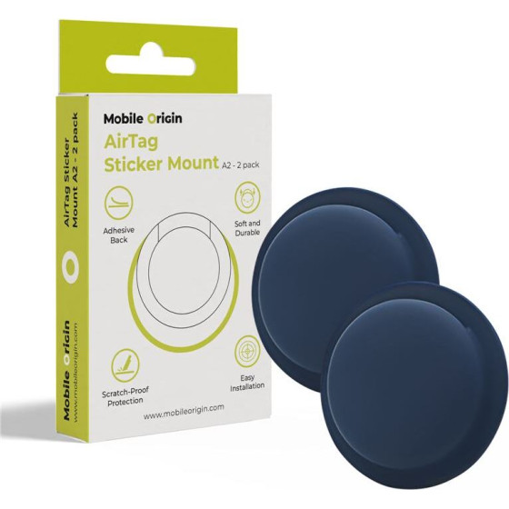 Mobile Origin Airtag Sticker Mount A2 - 2 pack, blue - (MO-ATS-BLU)