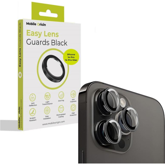Mobile Origin Easy Lens guards, black - iPhone 14 Pro / 14 Pro Max - (FRL-LSG-i14Pro-BLK)