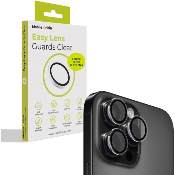 Mobile Origin Easy Lens guards, clear - iPhone 16 Pro/16 Pro Max - (FRL-LSG-i16Pro-CLR)