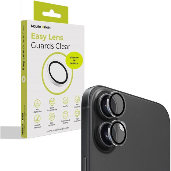 Mobile Origin Easy Lens guards, clear - iPhone 16/16 Plus - (FRL-LSG-i16-CLR)