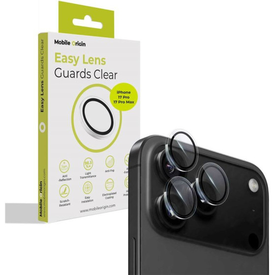 Mobile Origin Easy Lens Guards, clear - iPhone 17 Pro / 17 Pro Max - (FRL-LSG-i17Pro-CLR)