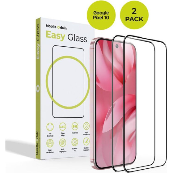 Mobile Origin EasyGlass Google Pixel 10, 2 pack - (FRL-EG-GP10-2pk)