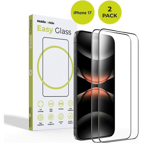 Mobile Origin EasyGlass iPhone 17, 2 pack - (FRL-EG-i17-2pk)