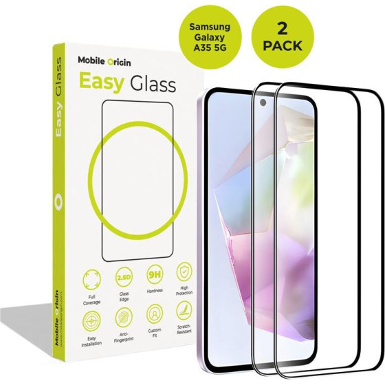Mobile Origin EasyGlass Samsung Galaxy A35 5G, 2 pack - (FRL-EG-A355G-2pk)