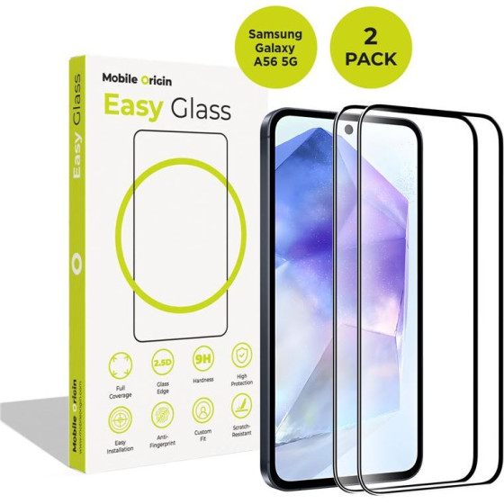 Mobile Origin EasyGlass Samsung Galaxy A56 5G, 2 pack - (FRL-EG-A565G-2pk)