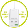 Mobile Origin GaN 100W Compact MultiHub Charger PW18 with 3x USB-C + USB-A - (MO-100CMH-PW18)