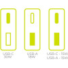 Mobile Origin GaN 30W Slim Charger TUV MO16 - USB-A + USB-C - (MO-GAN30W-MO16)