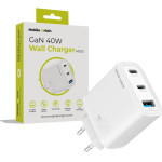 Mobile Origin GaN 40W Wall Charger MO13, white 1 USB-A + 2 USB-C - (FRL-GAN40W-MO13)