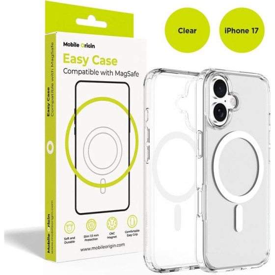 Mobile Origin Hybrid MagSafe Case, clear - iPhone 17 - (MO-HYCL-IP17)