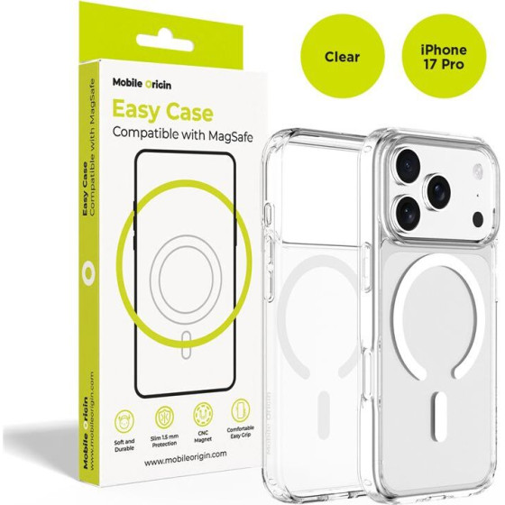 Mobile Origin Hybrid MagSafe Case, clear - iPhone 17 Pro - (MO-HYCL-IP17P)