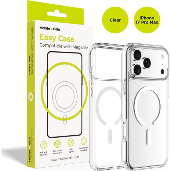 Mobile Origin Hybrid MagSafe Case, clear - iPhone 17 Pro Max - (MO-HYCL-IP17PM)