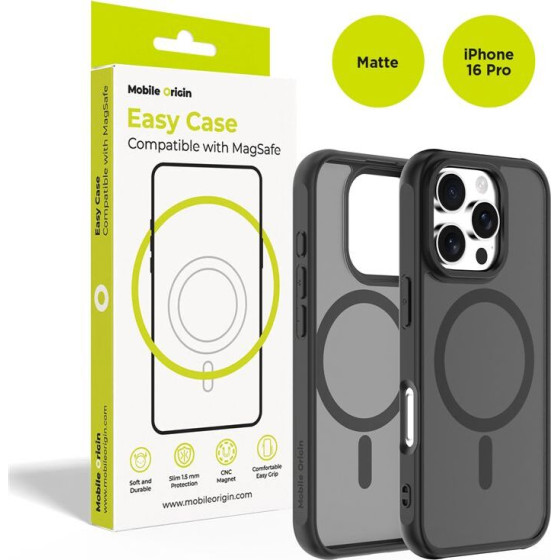 Mobile Origin Hybrid MagSafe Case, matte black - iPhone 16 Pro - (MO-HYBL-IP16P)