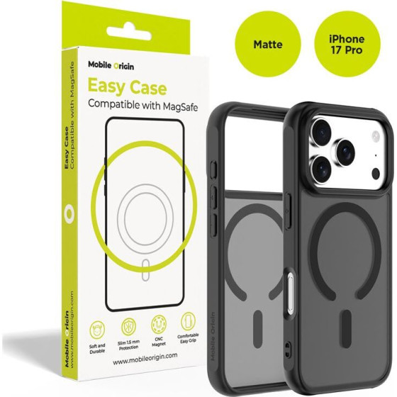 Mobile Origin Hybrid MagSafe Case, matte black - iPhone 17 Pro - (MO-HYBL-IP17P)