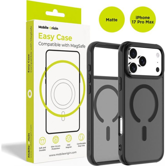 Mobile Origin Hybrid MagSafe Case, matte black - iPhone 17 Pro Max - (MO-HYBL-IP17PM)