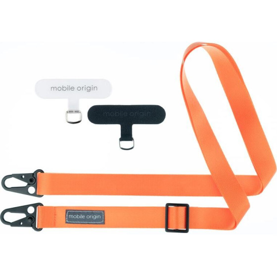 Mobile Origin Lanyard tape 25mm, Orange, 84 - 165cm - (LYT-UNI-ORG)