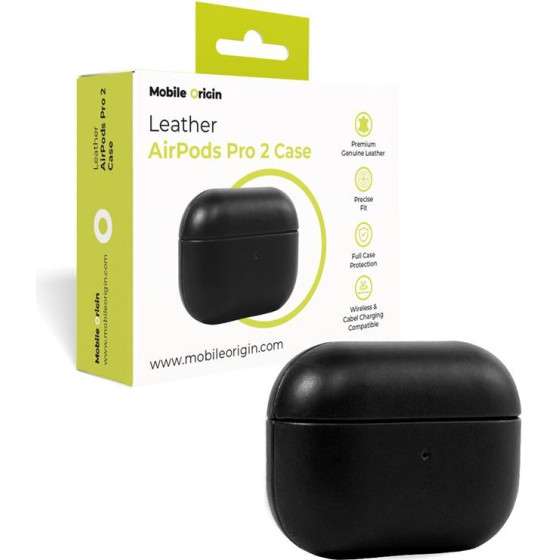 Mobile Origin Leather Case, black - AirPods Pro 2 - (LC-APP-BLK-01)