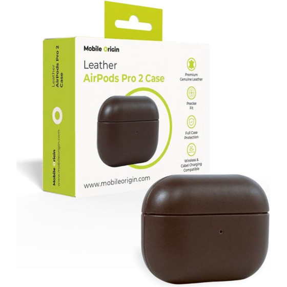 Mobile Origin Leather Case, brown - AirPods Pro 2 - (LC-APP-BRW01)