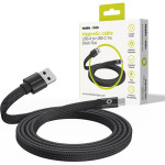 Mobile Origin Magnetic Flat Patented Original Cable USB-A to USB-C 1m, black - (MCF-USBA-1M-BLK)