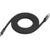Mobile Origin Magnetic Flat Patented Original Cable USB-A to USB-C 1m, black - (MCF-USBA-1M-BLK)