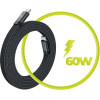 Mobile Origin Magnetic Flat Patented Original Cable USB-C to USB-C 1m, black - (MCF-USBC-1M-BLK)