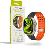 Mobile Origin Magnetic Strap, black/orange - Apple Watch 49mm/46mm/45mm/44mm - (AWMS-01-BLK-ORG)