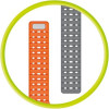 Mobile Origin Magnetic Strap, grey/orange - Apple Watch 49mm/46mm/45mm/44mm - (AWMS-01-GRY-ORG)