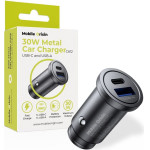 Mobile Origin Metal Car Charger 30W, CA12 - USB-C, USB-A - (MO-MCCH30W-CA12)