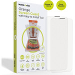 Mobile Origin Orange Screen Guard iPhone 15 Pro/15 with easy applicator, 2 pack - (SGA-i15Pro-2pk)