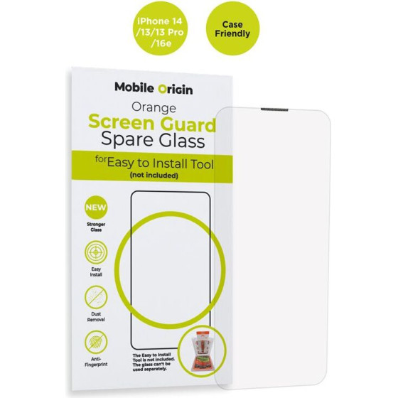 Mobile Origin Orange Screen Guard Spare Glass iPhone 16e/14/13 Pro/13 - (SGA-SP-i14)
